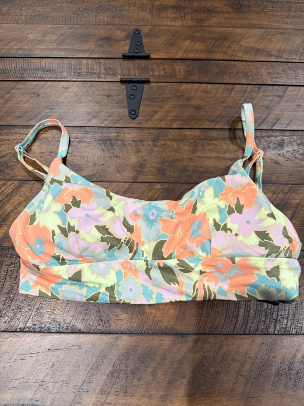 RVCA Floral Bikini Top in Coral, Mint, Lilac, Olive